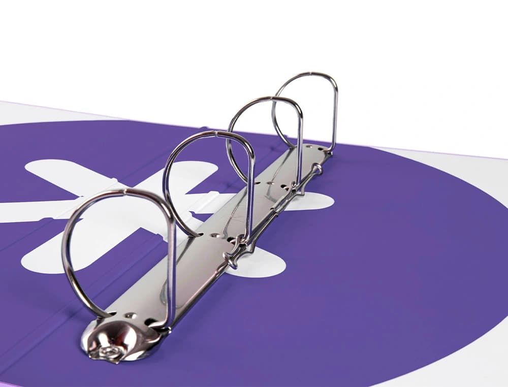 Carpeta Antartik A4 de cartón forrado con 4 anillas mixtas de 40 mm – Lavanda