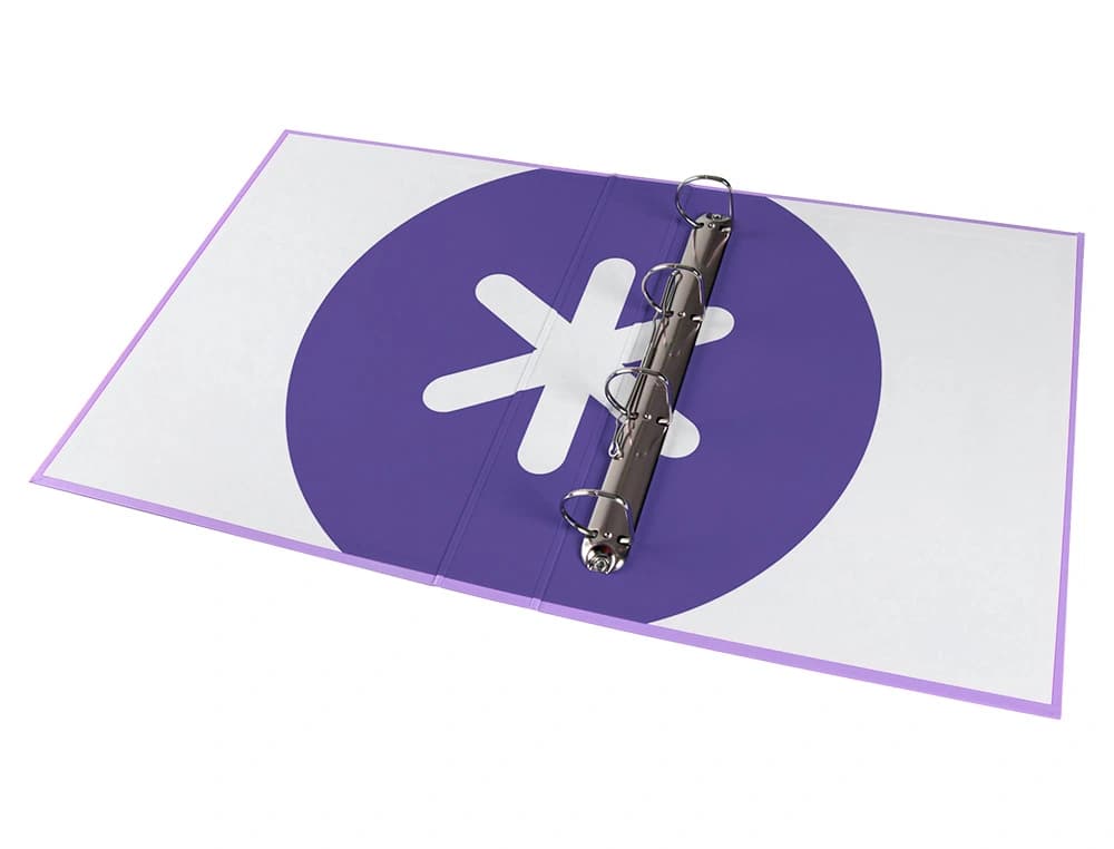 Carpeta Antartik A4 de cartón forrado con 4 anillas mixtas de 40 mm – Lavanda