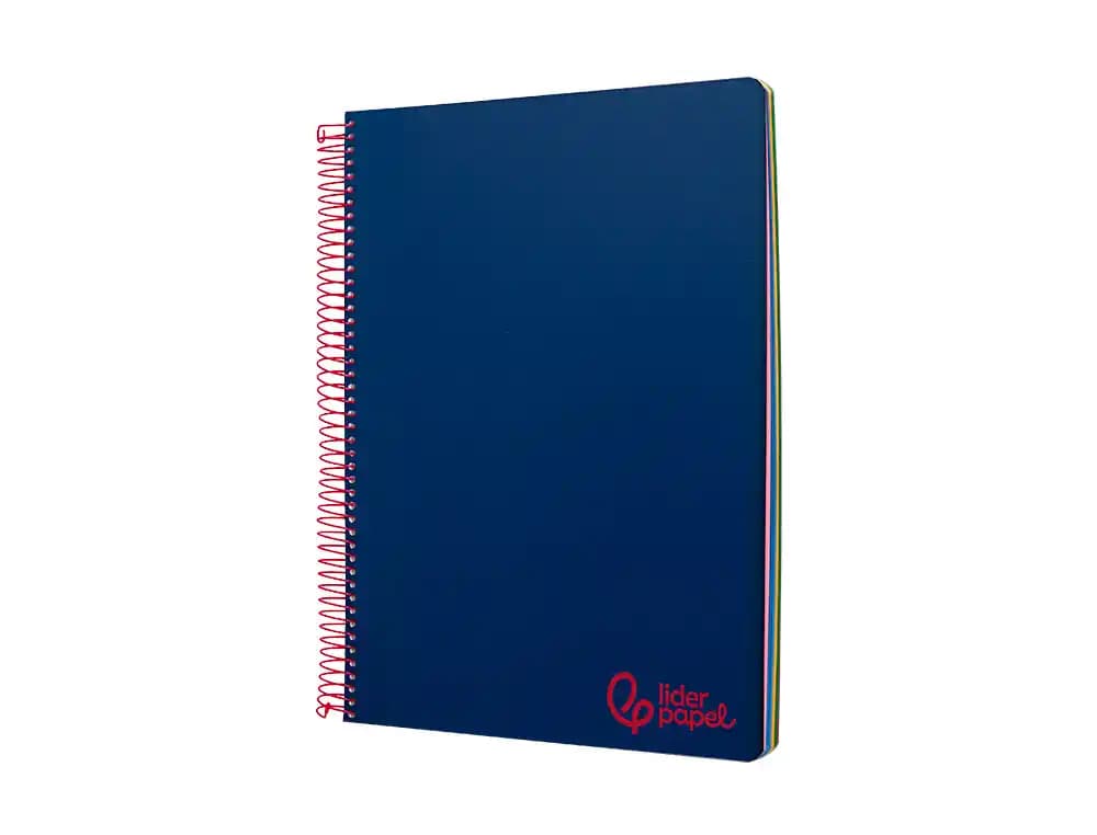 Cuaderno espiral liderpapel a6 micro wonder tapa plastico 120h 90 gr cuadro 5mm 4 bandas