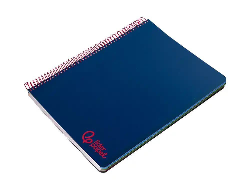 Cuaderno espiral liderpapel a6 micro wonder tapa plastico 120h 90 gr cuadro 5mm 4 bandas