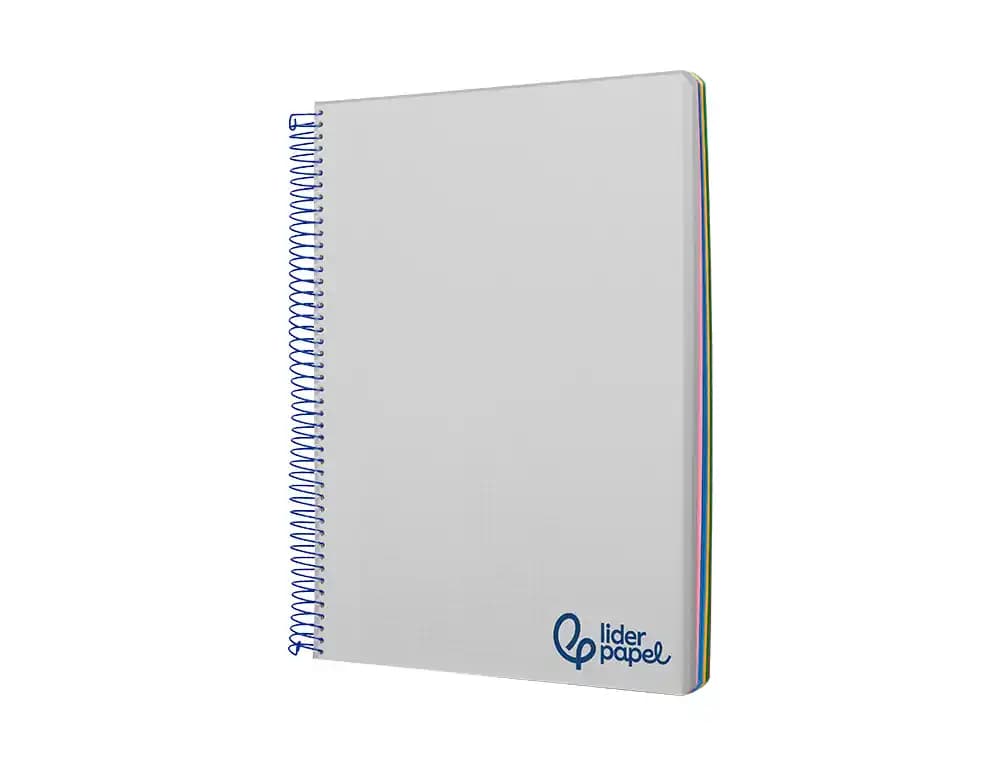 Cuaderno espiral liderpapel a7 micro wonder tapa plastico 100h 90gr cuadro 5mm 4 bandas
