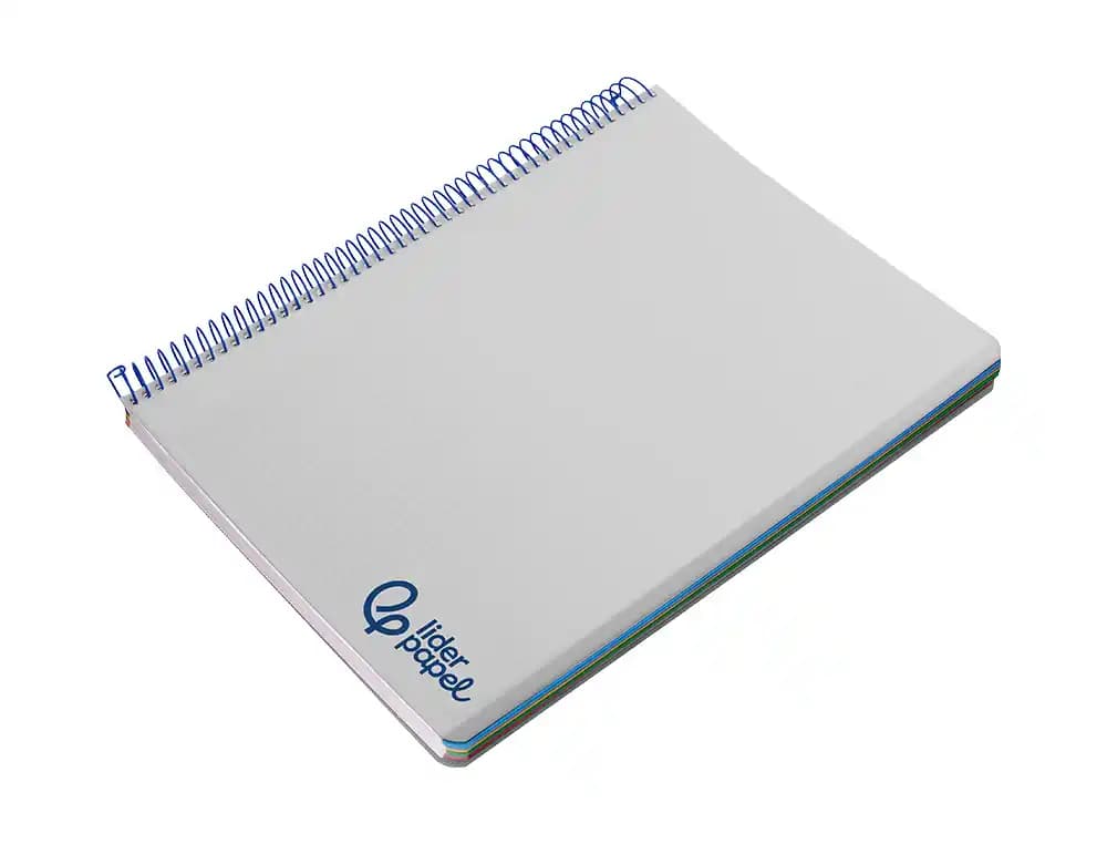 Cuaderno espiral liderpapel a7 micro wonder tapa plastico 100h 90gr cuadro 5mm 4 bandas