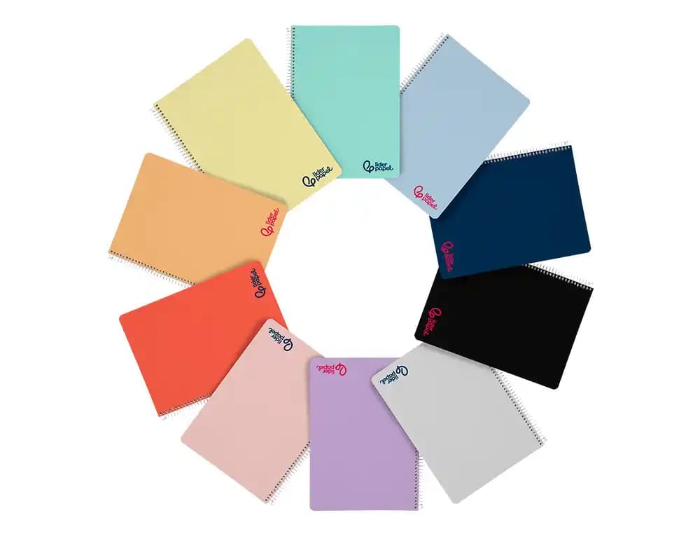 Cuaderno espiral liderpapel wonder tapa plastico 80h 90gr pauta estrecha 2,5mm con margen colores surtidos