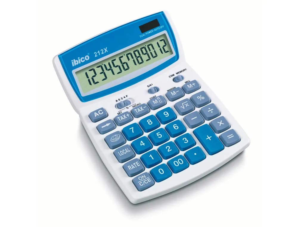 Ibico Calculadora ibico 212x sobremesa 12 digitos 190x140x32 mm