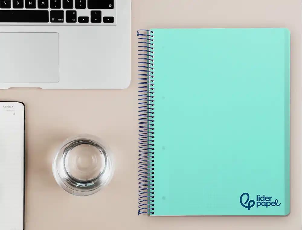Cuaderno espiral liderpapel a4 micro wonder tapa plastico 120h 90gr cuadro 5mm 5 banda 4 taladros