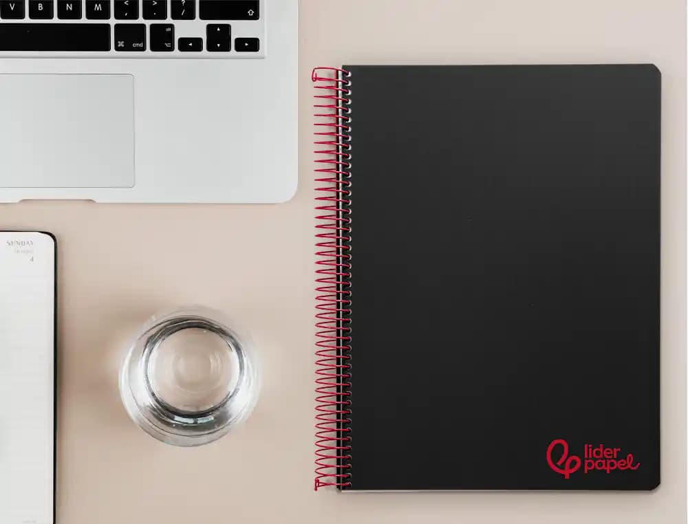 Cuaderno espiral liderpapel a4 micro wonder tapa plastico 120h 90gr cuadro 5mm 5 banda 4 taladros