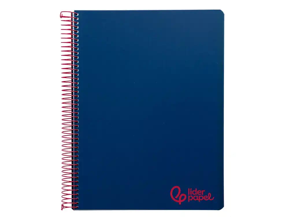 Cuaderno espiral liderpapel a4 micro wonder tapa plastico 120h 90gr cuadro 5mm 5 banda 4 taladros