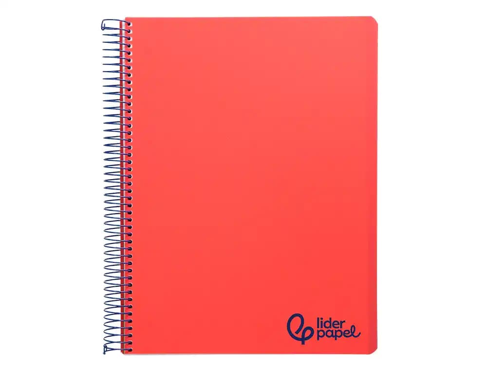 Cuaderno espiral liderpapel a4 micro wonder tapa plastico 120h 90gr cuadro 5mm 5 bandas 4 taladros