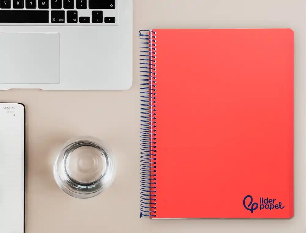 Cuaderno espiral liderpapel a4 micro wonder tapa plastico 120h 90gr cuadro 5mm 5 bandas 4 taladros