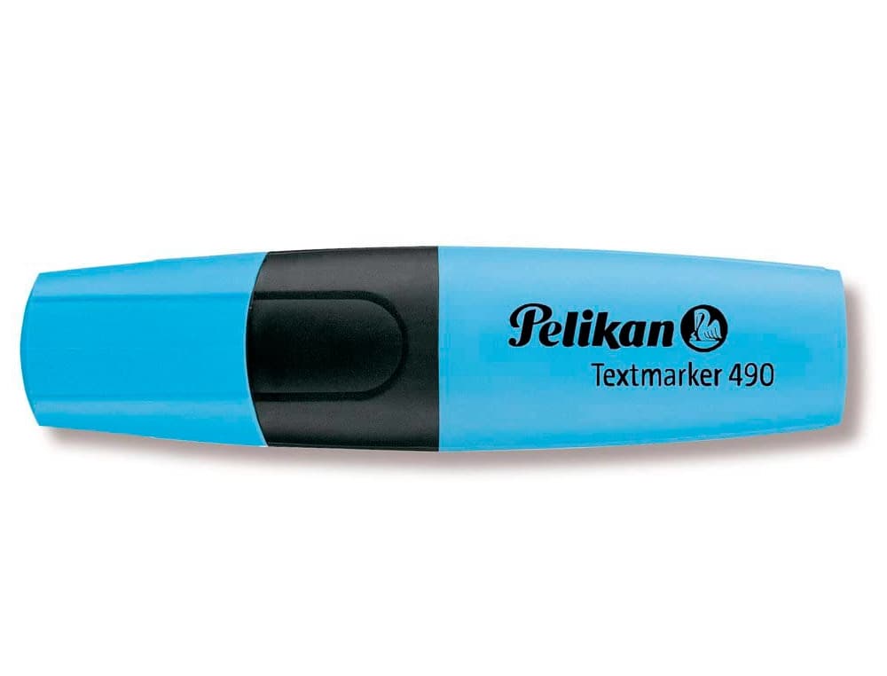 Rotulador fluorescente Pelikan Textmarker 490 de punta biselada – Azul