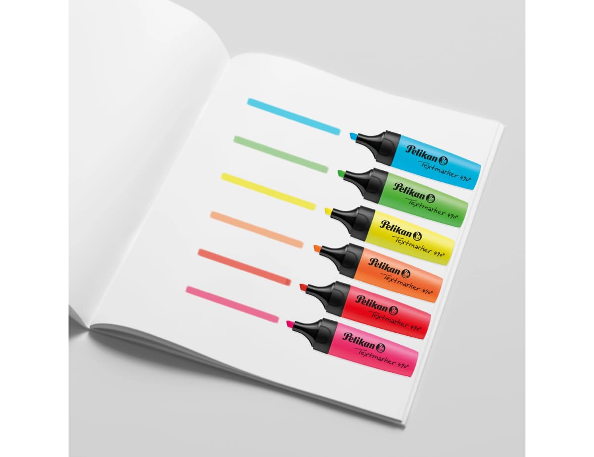 Rotulador fluorescente Pelikan Textmarker 490 de punta biselada – Azul