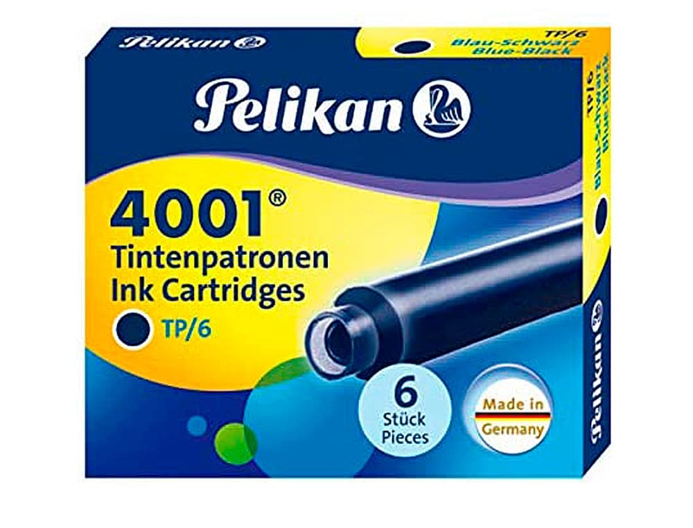 Tinta estilografica pelikan tp6 caja de 6 cartuchos