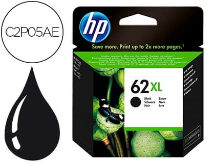 Hp Ink-jet hp 62xl envy 5640/7640 officejet 5740 negro 600 pag