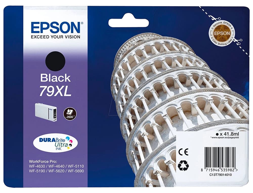 Ink-jet epson 79xl 900p wf 4630 / 4640 / 5110 / 5620 / 5690 / 5690 negro 2.600 pag