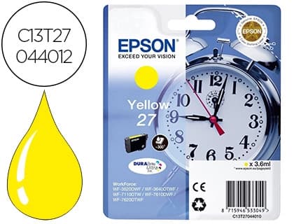 Epson Ink-jet epson 27 wf-3620 / 711 0 / 7610 / 7620 amarillo 2.200 pag