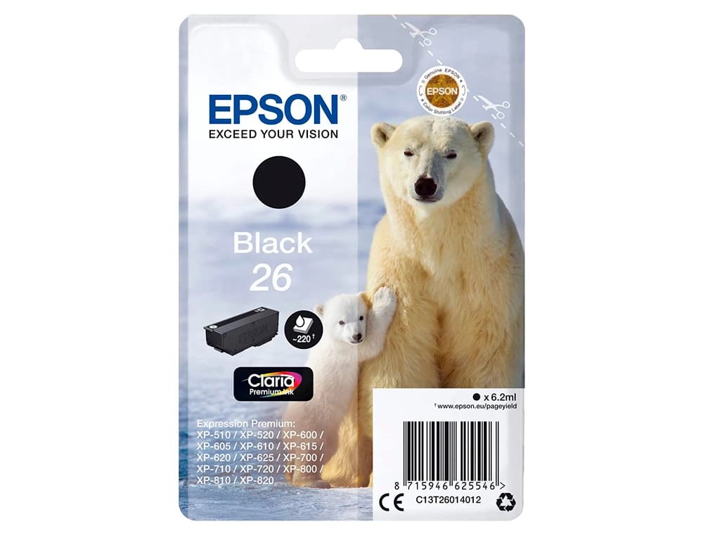 Ink-jet epson t2601 expression xp-600 / 605 / 700 / 800 negro - 220 pag -