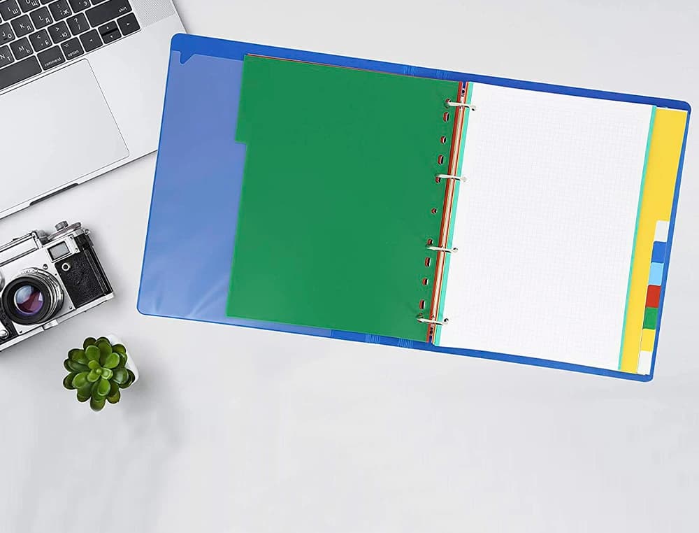 Separador liderpapel plastico juego de 5 separadores cuarto 11 taladros