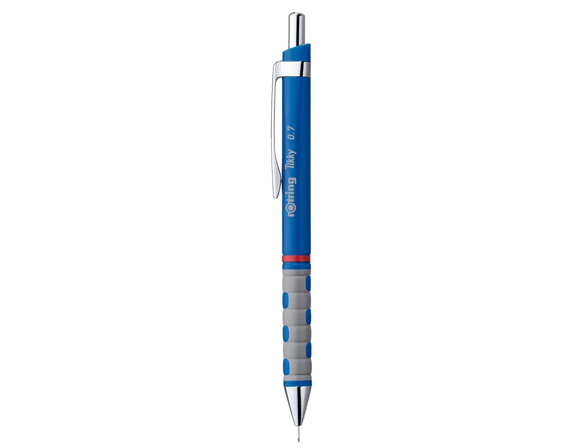 Portaminas Rotring Tikky de 0,7 mm con cuerpo triangular – Azul