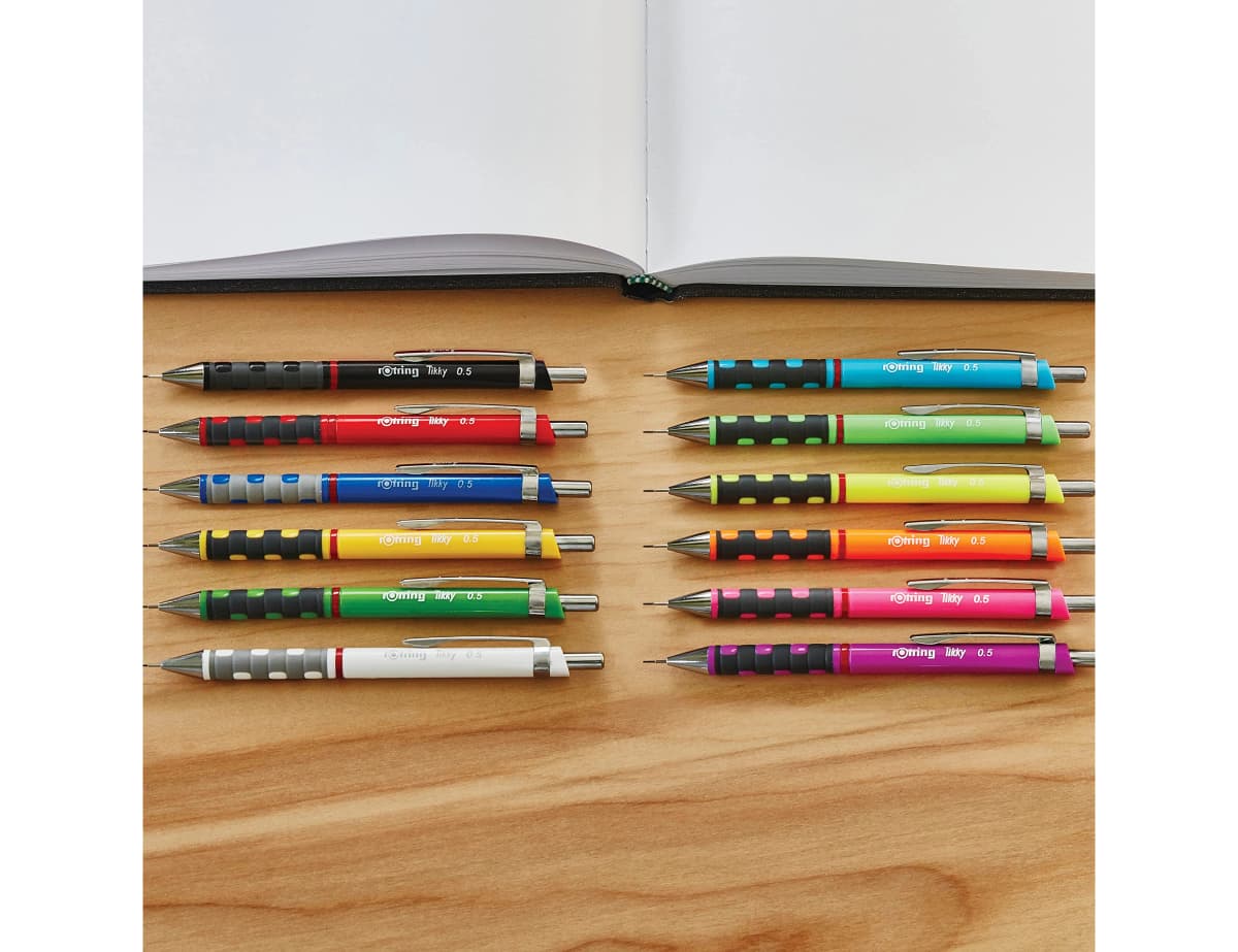 Portaminas Rotring Tikky de 0,7 mm con cuerpo triangular – Azul