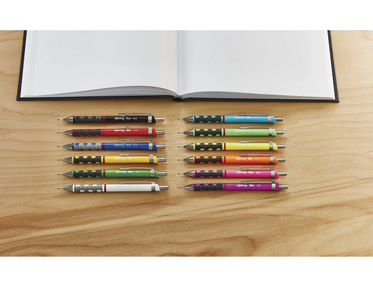 Portaminas Rotring Tikky de 0,5 mm con cuerpo triangular – Azul