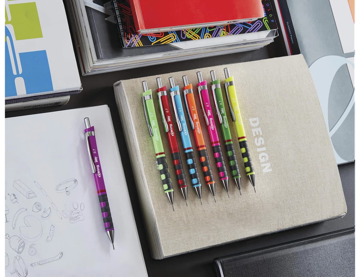Portaminas Rotring Tikky de 0,5 mm con cuerpo triangular – Azul