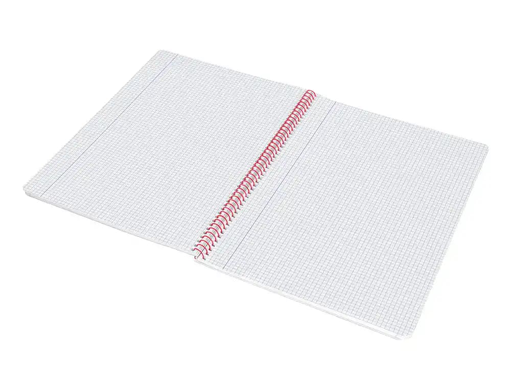 Cuaderno espiral liderpapel a4 wonder tapa plastico 80h 90gr cuadro 4mm con margen colores
