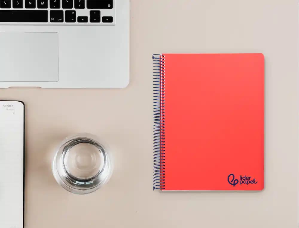 Cuaderno espiral liderpapel a5 micro wonder tapa plastico 120h 90gr cuadro 5mm 5 bandas 6 taladros