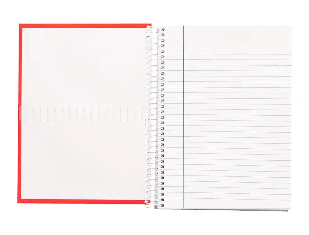 Cuaderno espiral liderpapel crafty tapa forrada 80h 90gr rayado horizontal con margen colores surtidos