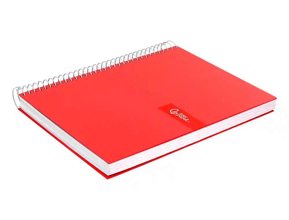 Cuaderno espiral liderpapel crafty tapa forrada 80h 90gr pauta estrecha 2,5mm con margen colores surtidos