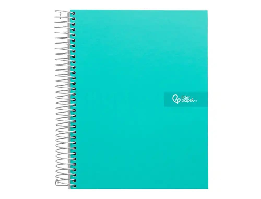 Cuaderno espiral liderpapel a5 micro crafty tapa forrada 120h 90gr cuadro 5mm 5 bandas 6 taladros