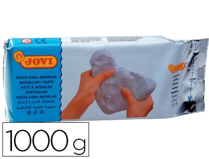Pasta de modelar Jovi Air Dry de secado al aire, 500 g y 1 kg en 2 colores · 1 kg · Blanca