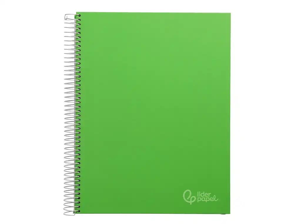 Cuaderno espiral liderpapel a4 micro jolly tapa forrada 140h 75gr cuadro 5mm 5 bandas 4 taladros colores