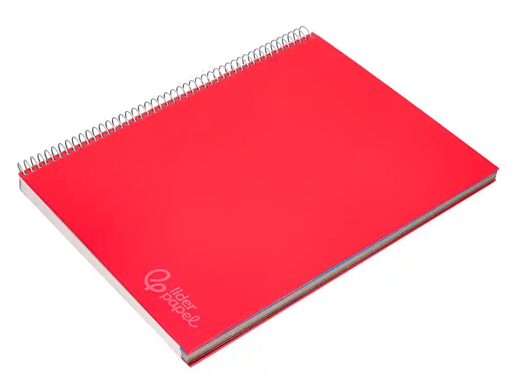 Cuaderno espiral liderpapel a5 micro jolly tapa forrada 140h 75gr cuadro 5mm 5 bandas 6 taladros colores surtidos