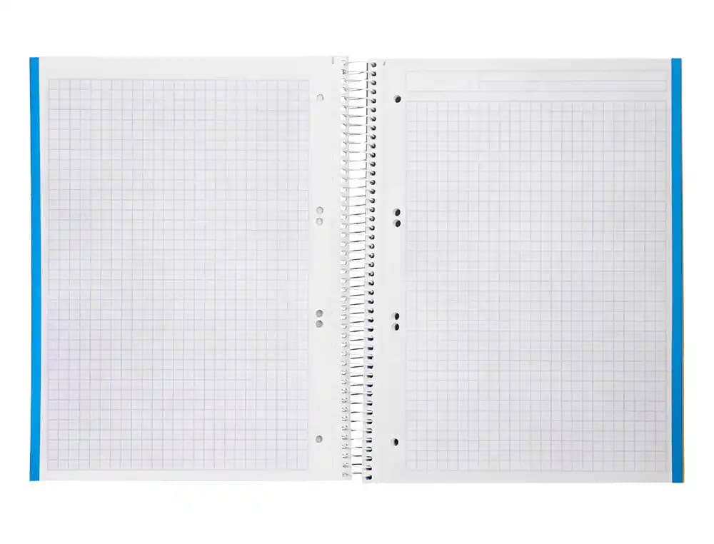 Cuaderno espiral liderpapel a5 micro jolly tapa forrada 140h 75gr cuadro 5mm 5 bandas 6 taladros colores surtidos