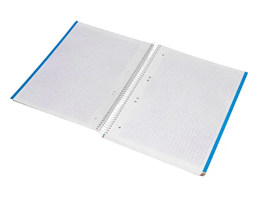 Cuaderno espiral liderpapel a5 micro jolly tapa forrada 140h 75gr cuadro 5mm 5 bandas 6 taladros colores surtidos