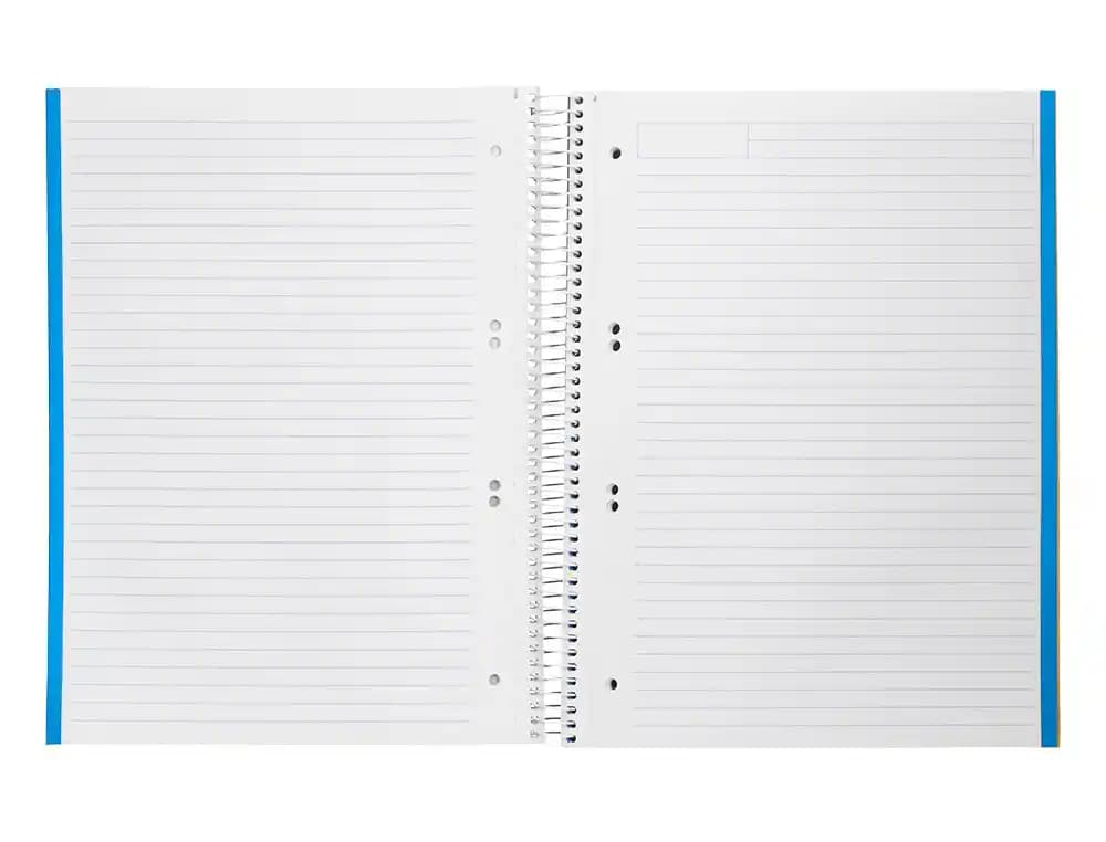 Cuaderno espiral liderpapel a5 micro jolly tapa forrada 140h 75gr horizontal 5 bandas 6 taladros colores surtidos