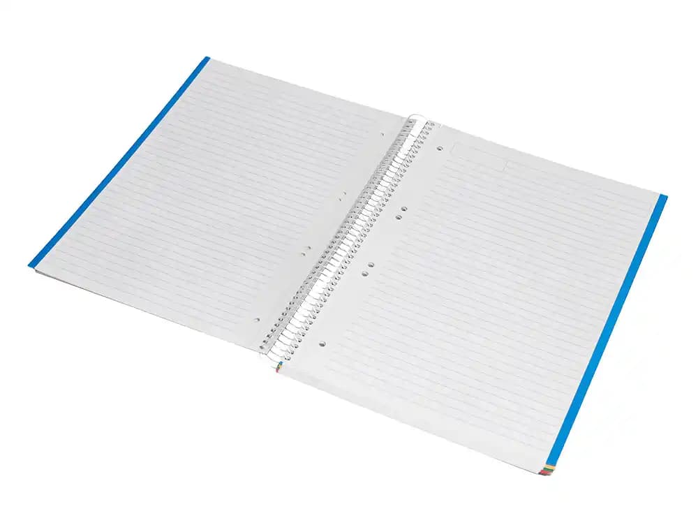 Cuaderno espiral liderpapel a5 micro jolly tapa forrada 140h 75gr horizontal 5 bandas 6 taladros colores surtidos