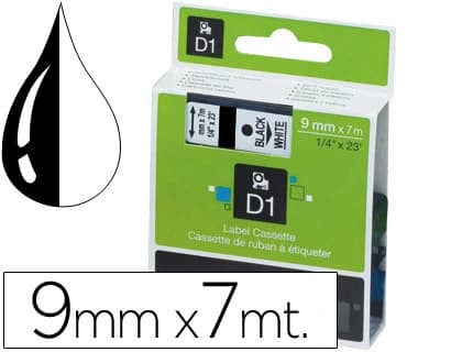 Dymo Cinta dymo 1000 9 mm negro-blanco d1