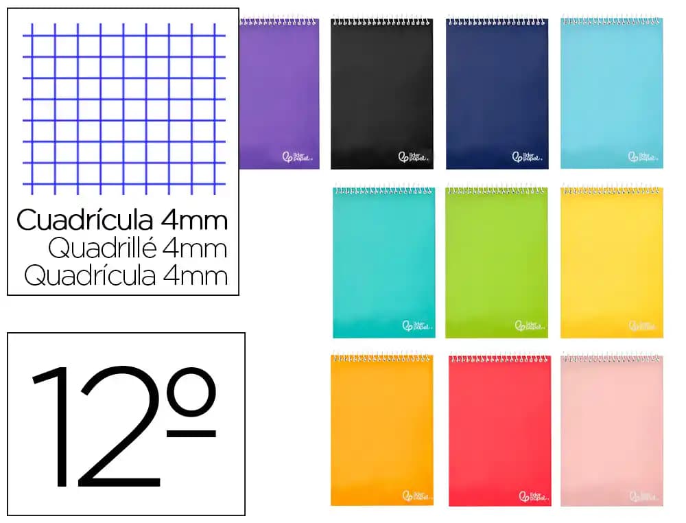 Liderpapel Cuaderno de bolsillo Liderpapel Smart doceavo apaisado, 80 hojas