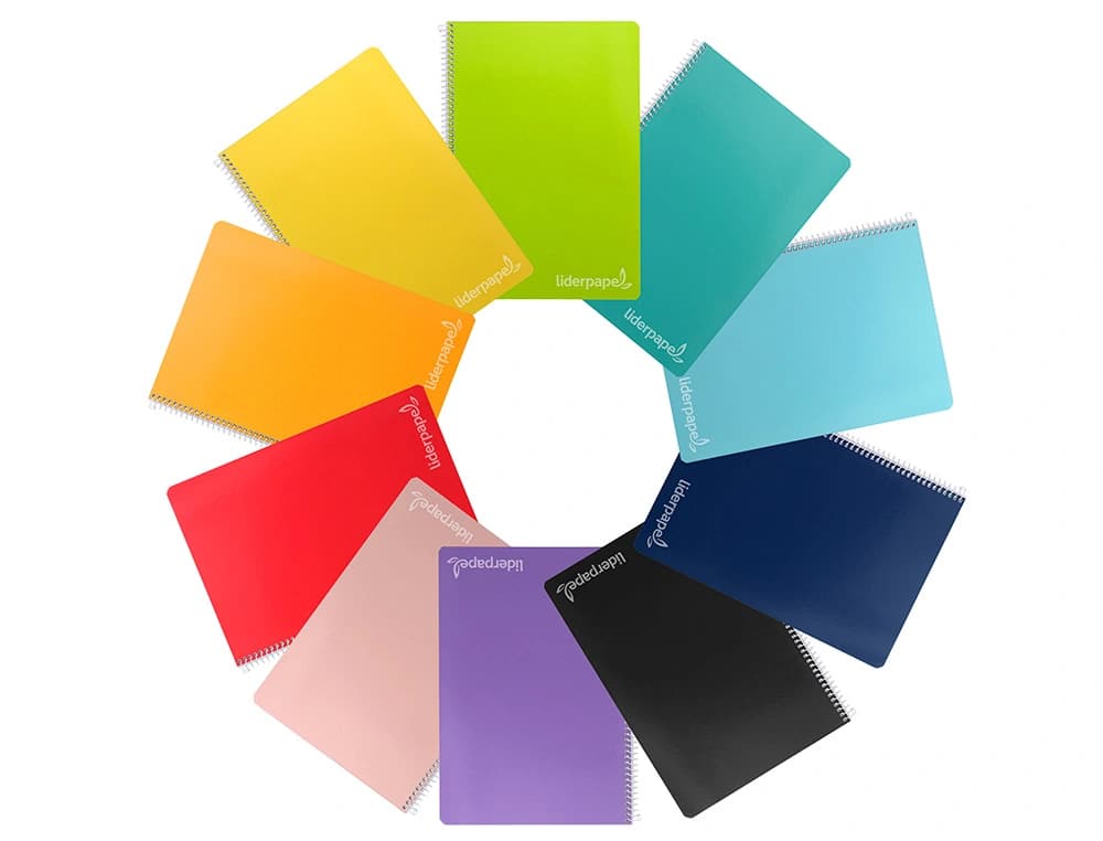 Cuaderno espiral liderpapel witty tapa dura 80h cuadro 3mm con margen colores surtidos