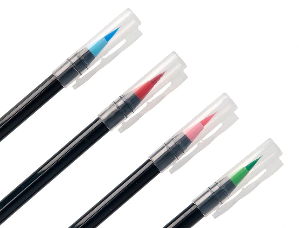 Rotulador liderpapel punta pincel extra suave bolsa de 12 unidades colores surtidos