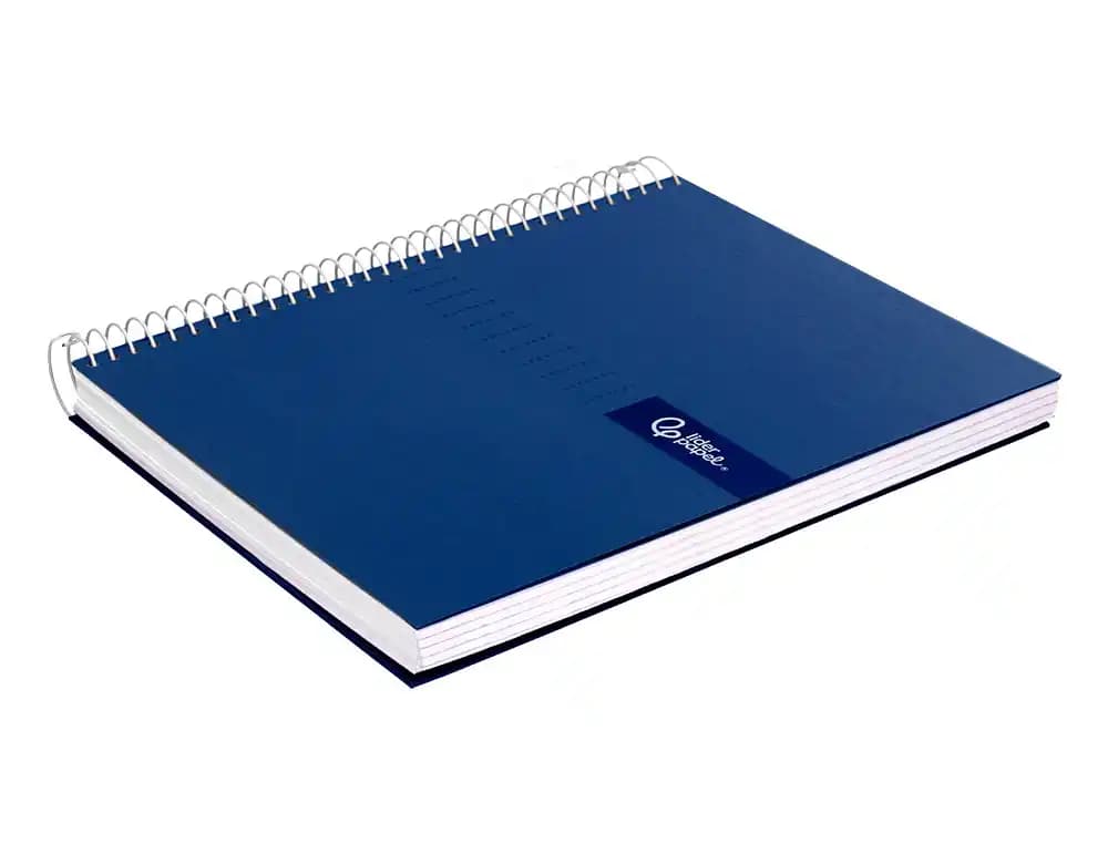 Cuaderno espiral liderpapel a4 crafty tapa forrada 80h 90gr cuadro 4mm con margen colores