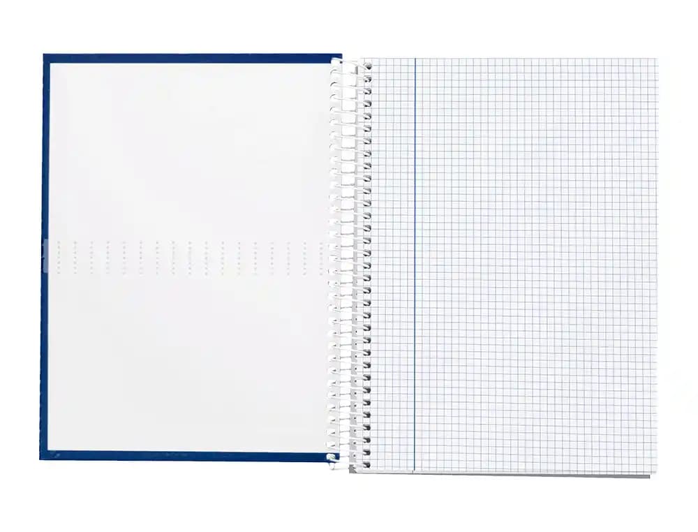Cuaderno espiral liderpapel a4 crafty tapa forrada 80h 90gr cuadro 4mm con margen colores