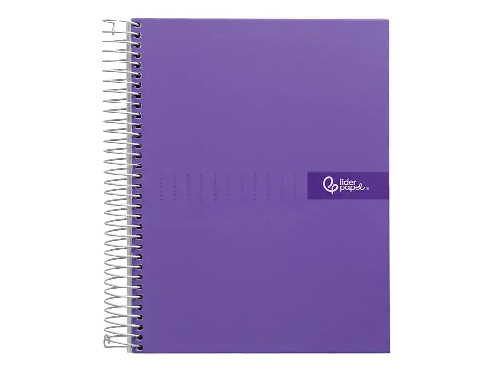 Cuaderno espiral liderpapel a4 crafty tapa forrada 80h 90gr cuadro 4mm con margen colores