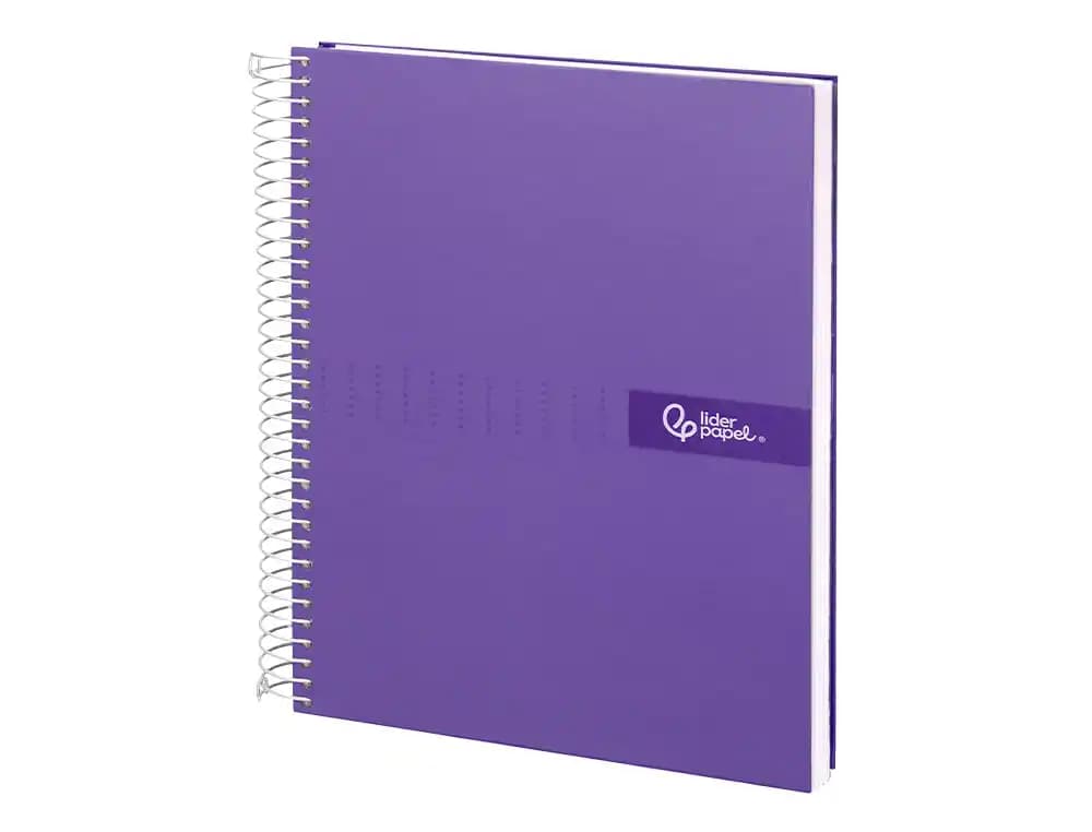 Cuaderno espiral liderpapel a4 crafty tapa forrada 80h 90gr cuadro 4mm con margen colores