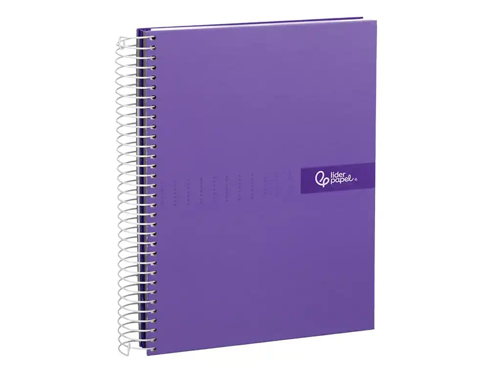 Cuaderno espiral liderpapel a4 crafty tapa forrada 80h 90gr cuadro 4mm con margen colores