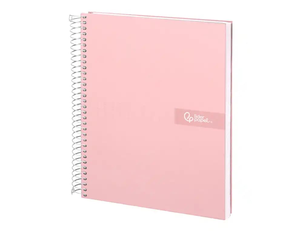Cuaderno espiral liderpapel a4 crafty tapa forrada 80h 90gr cuadro 4mm con margen colores