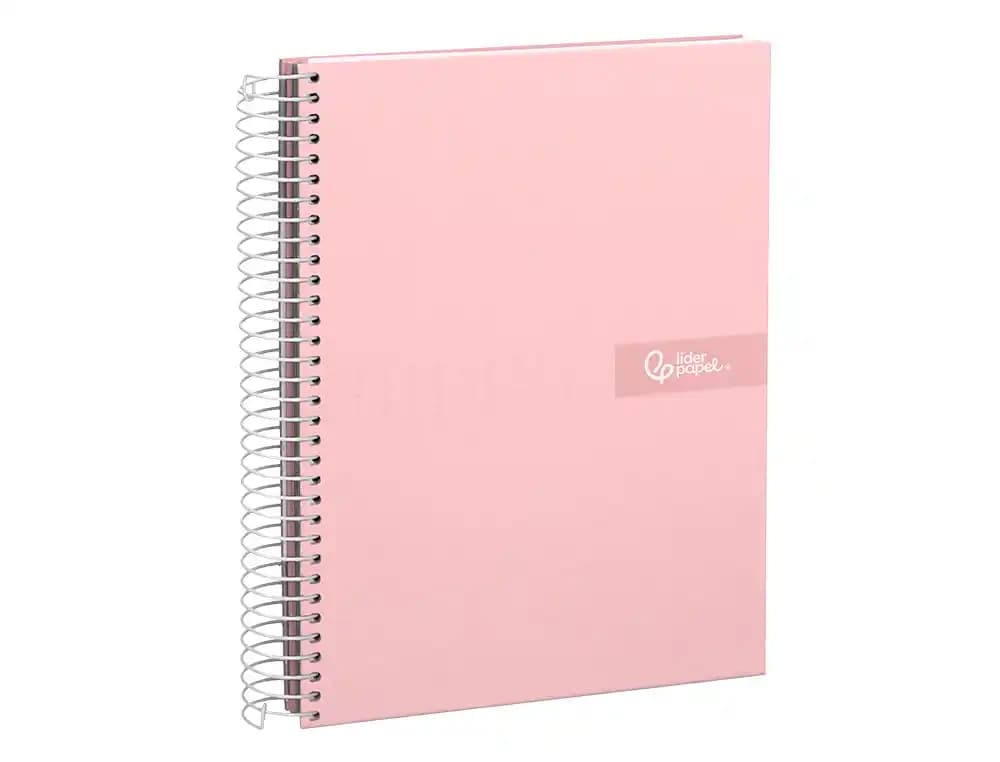 Cuaderno espiral liderpapel a4 crafty tapa forrada 80h 90gr cuadro 4mm con margen colores