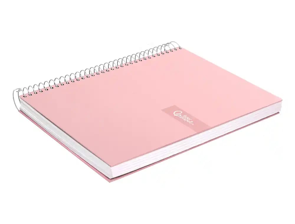 Cuaderno espiral liderpapel a4 crafty tapa forrada 80h 90gr cuadro 4mm con margen colores