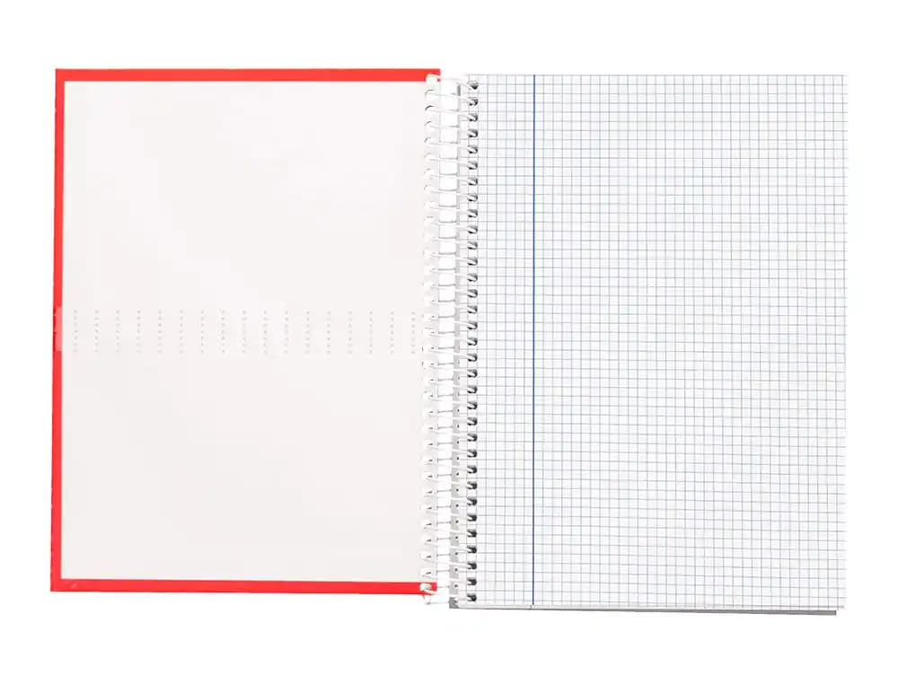 Cuaderno espiral liderpapel a4 crafty tapa forrada 80h 90gr cuadro 5mm con margen colores surtidos